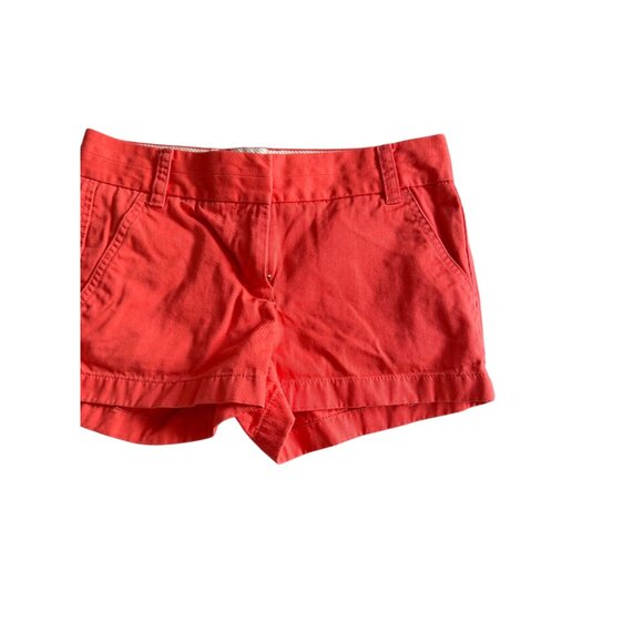 J CREW 100% Cotton Orange Broken In Chino Shorts Size 00 - Picture 6 of 7